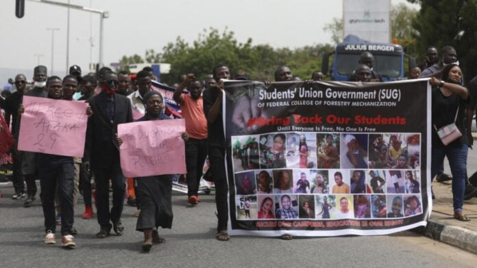 Etudnats enlevés au Nigeria