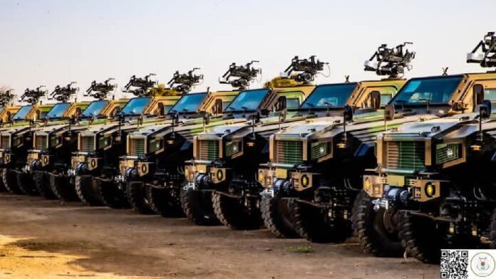 Remise de matériel militaire