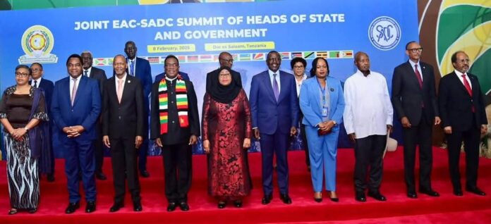 Participants sommet EAC et SADC sur la situation en RDC